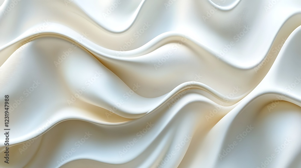Obraz premium Creamy white waves, abstract background texture