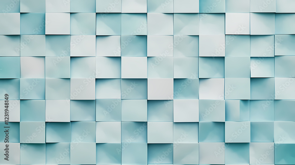 Modern Artistic Design of Blue Geometric Mosaic Modern Artistic Design of Blue Geometric Mosaic