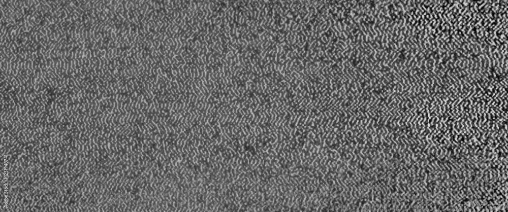 Close-up of long no-signal TV static noise 4K anamorphic footage