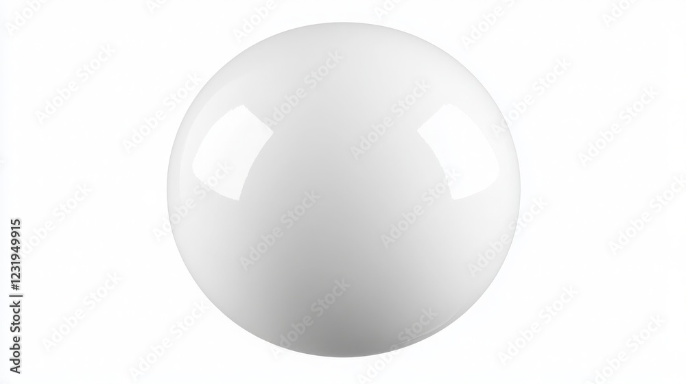 Glossy 3D white sphere with a reflective surface, elegantly isolated on white. Glossy 3D white sphere with a reflective surface, elegantly isolated on white.