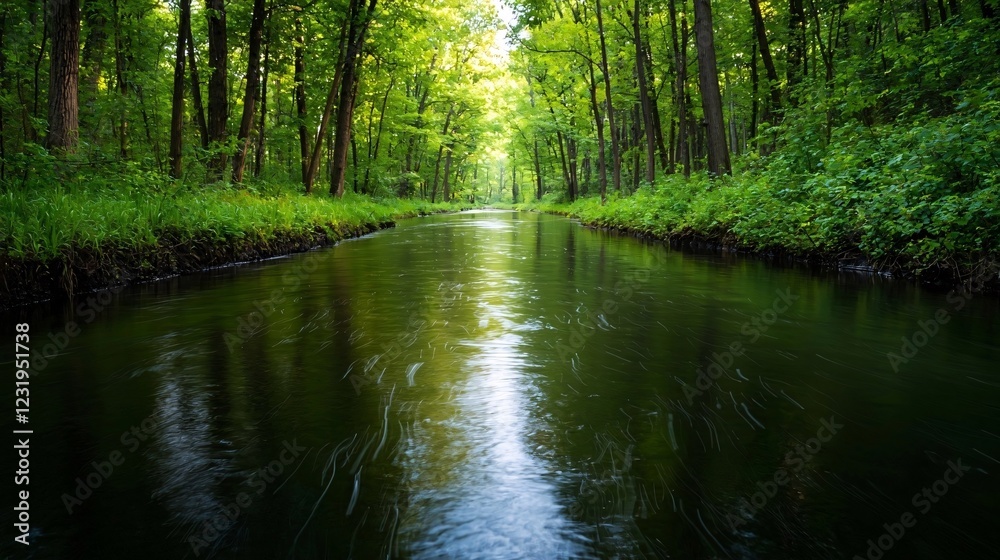 Obraz premium Serene Forest River