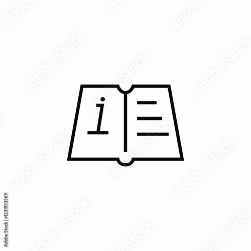 booklet manual icon sign vector