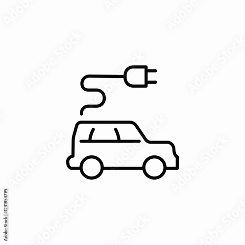 electric car icon sign vector