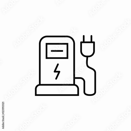 energy car station icon sign vector