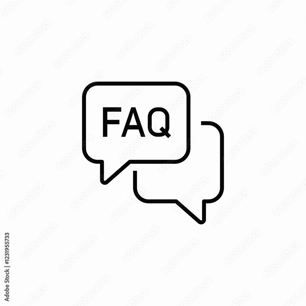 frequently asked questions icon sign vector frequently asked questions icon sign vector