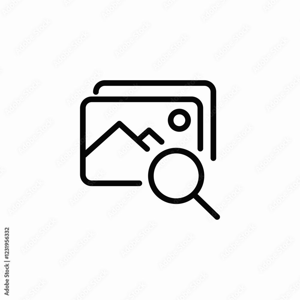 image search icon sign vector image search icon sign vector