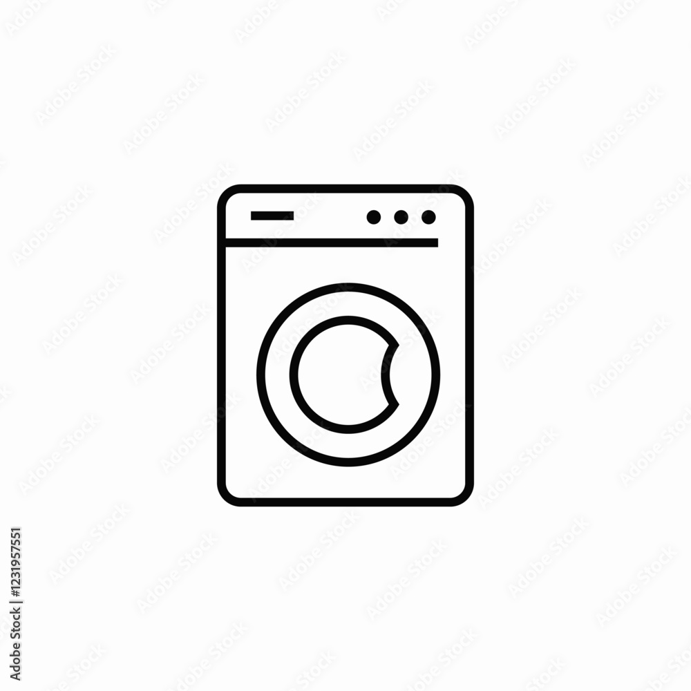 laundry machine icon sign vector laundry machine icon sign vector