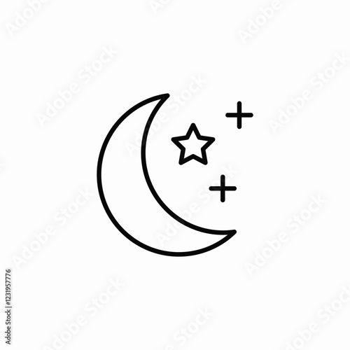 nighttime mode icon sign vector