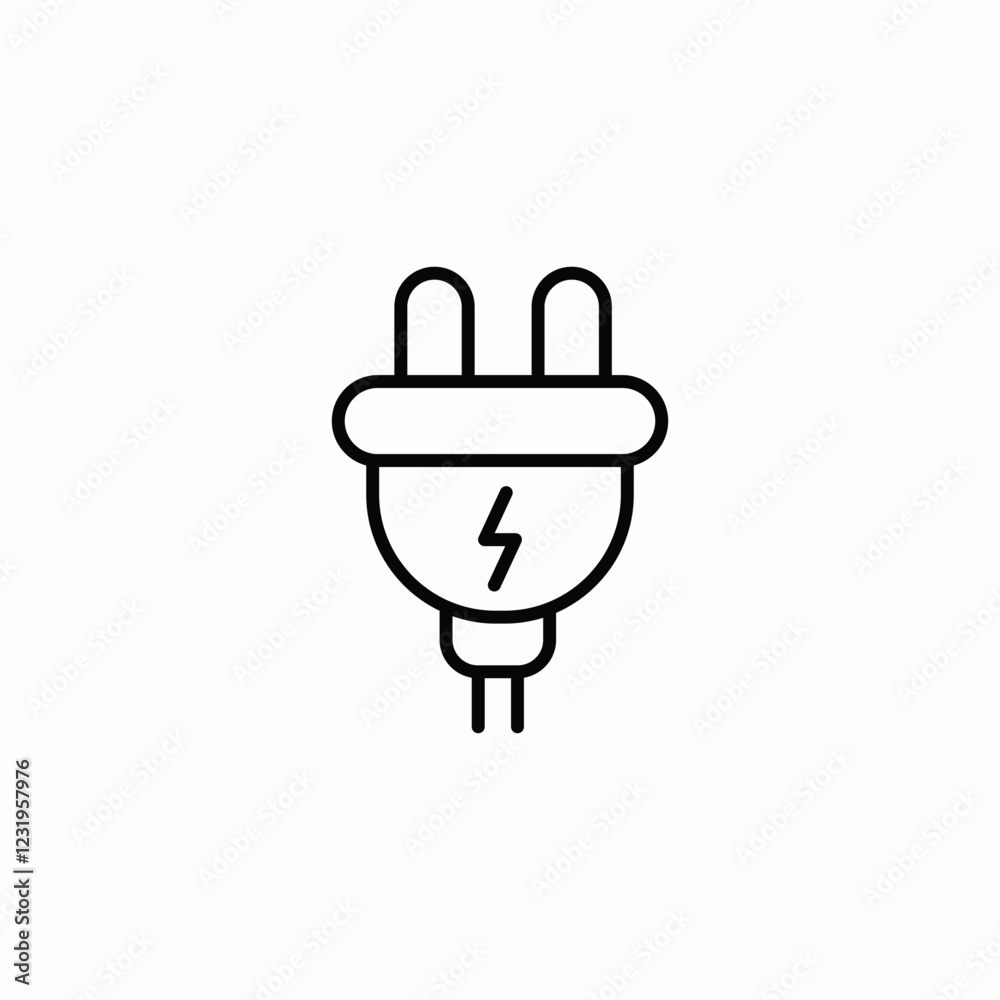 power outlet icon sign vector power outlet icon sign vector