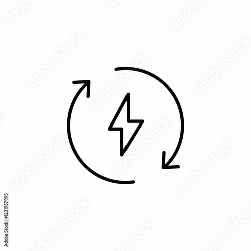 power reuse icon sign vector