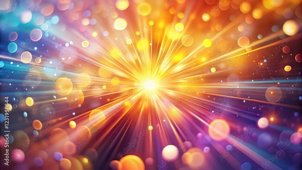 Fototapeta premium Radiant Burst of Light and Color A Festive, Energetic, and Vibrant Abstract Background