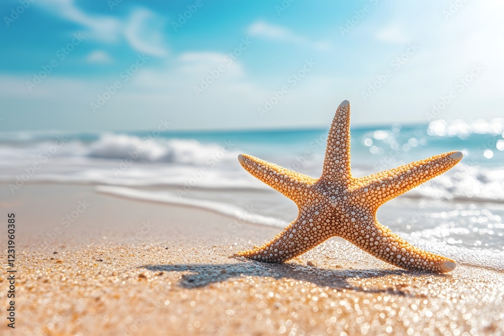 starfish on the beach , Generative AI starfish on the beach , Generative AI