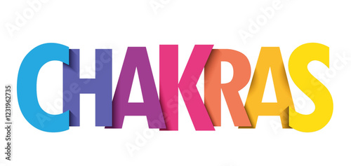 CHAKRAS colourful vector typography banner