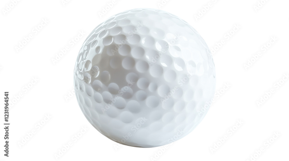 White golf ball isolated on transparent background, perfect for compositions White golf ball isolated on transparent background, perfect for compositions