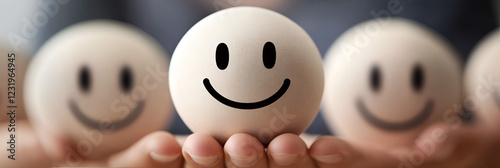 happy vacancy candidate in a happy face