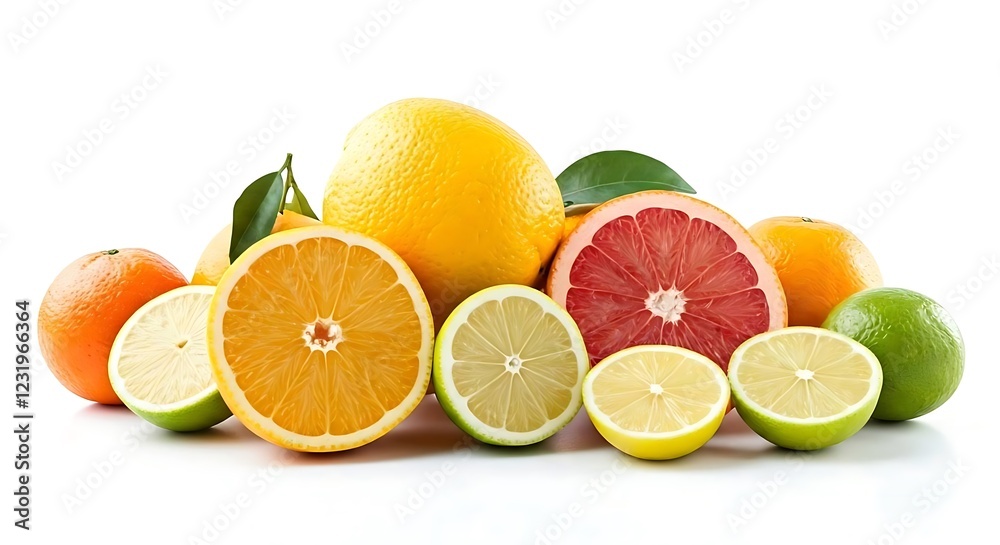 Mix fruit and citrus isolated iimage white background. Mix fruit and citrus isolated iimage white background.