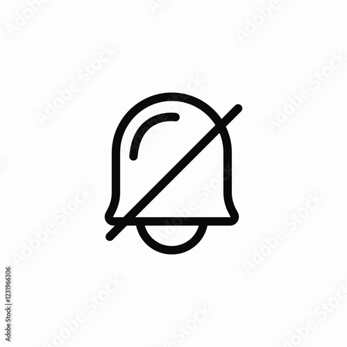 bell sound silent icon sign vector