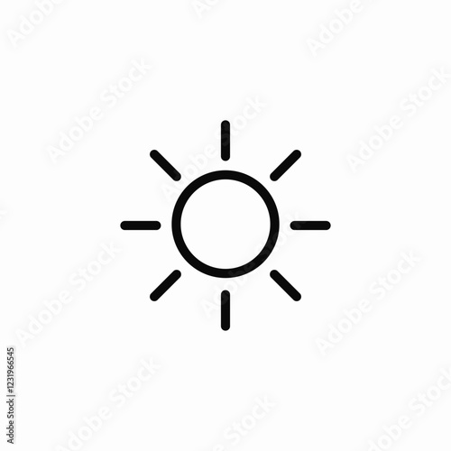 bright sun icon sign vector