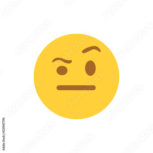 Face with Raised Eyebrow emoji questioning why illustration