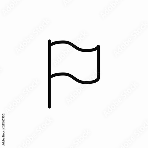 flagged user icon sign vector
