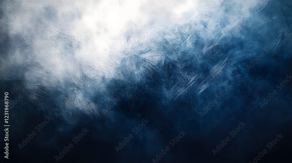 Fototapeta premium Soft blue mist creating an abstract swirling pattern.