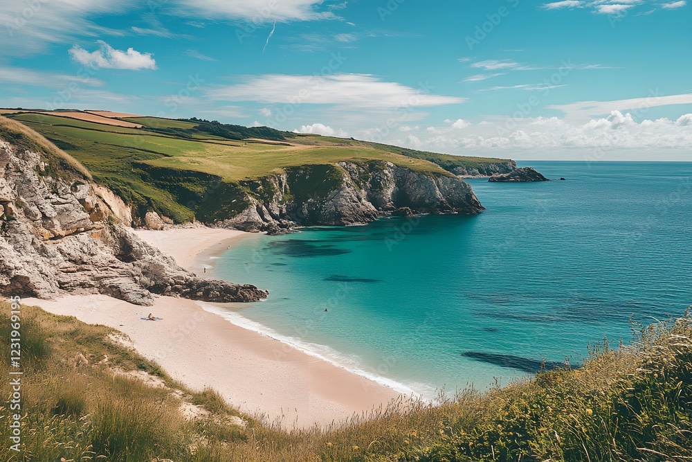 view of the coast of the atlantic ocean , Generative AI view of the coast of the atlantic ocean , Generative AI