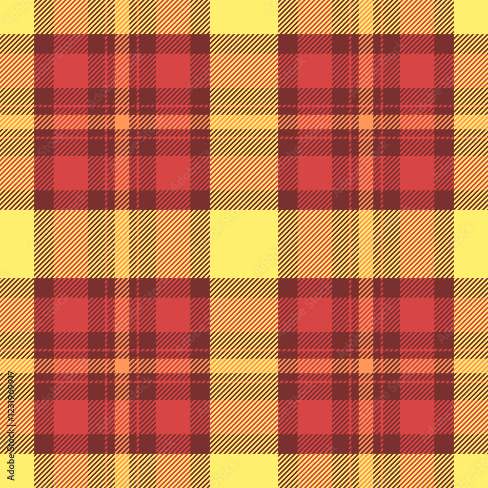 Vibrant red and yellow plaid pattern. Perfect for textile design, fashion, backgrounds, and website design. Seamless repeat texture with a warm, cheerful aesthetic. Vibrant red and yellow plaid pattern. Perfect for textile design, fashion, backgrounds, and website design. Seamless repeat texture with a warm, cheerful aesthetic.