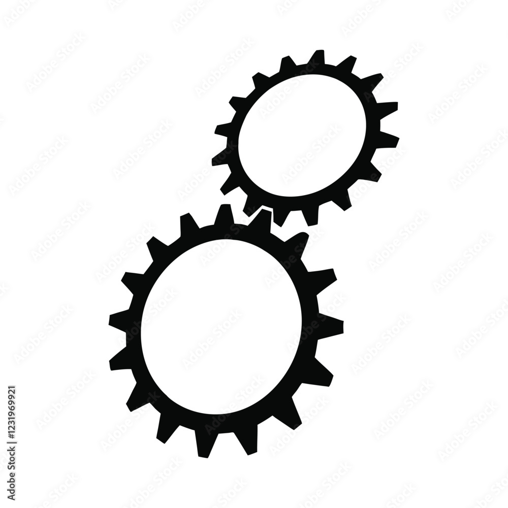 a gear with overlapping cogs a gear with overlapping cogs