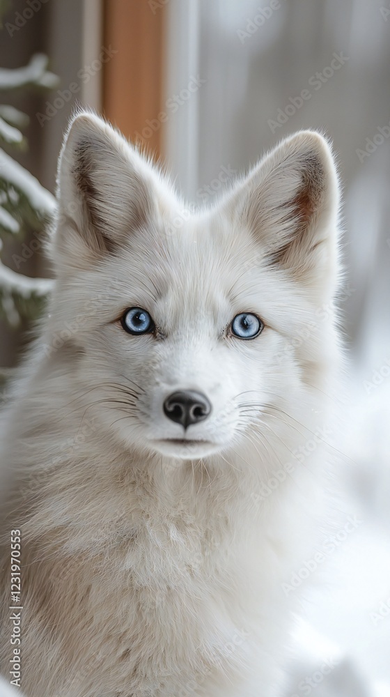 HD Phone Wallpaper Stunning White Arctic Fox Portrait with Striking Blue Eyes Winter Scene HD Phone Wallpaper Stunning White Arctic Fox Portrait with Striking Blue Eyes Winter Scene
