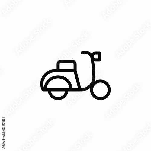 scooter transportation icon sign vector