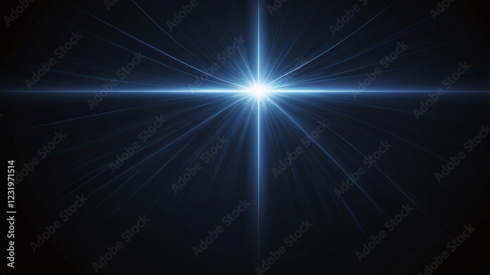 Fototapeta premium Dark background with a glowing white light beam. The background is smooth and the white light creates a soft gradient effect. Neon light background vector. Dark background.