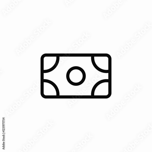 single banknote icon sign vector
