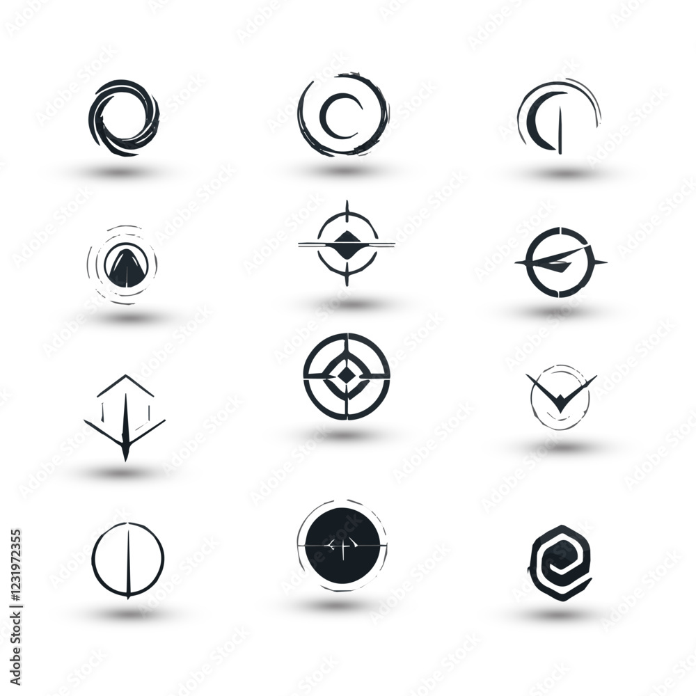 Collection Set logo modern style symbol design futuristic