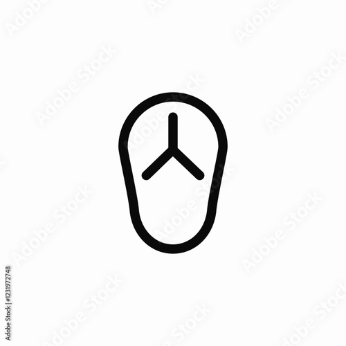 summer slippers icon sign vector