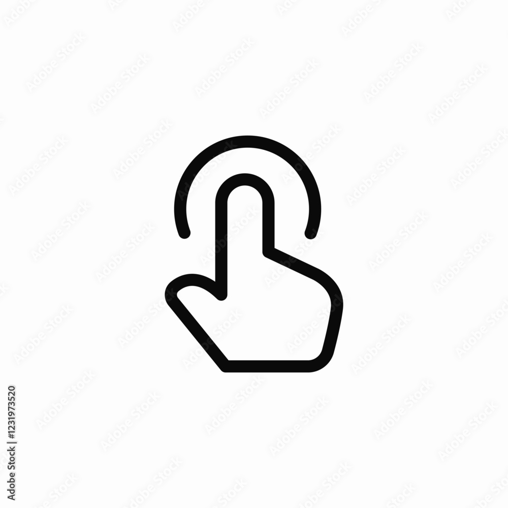 user tap icon sign vector user tap icon sign vector