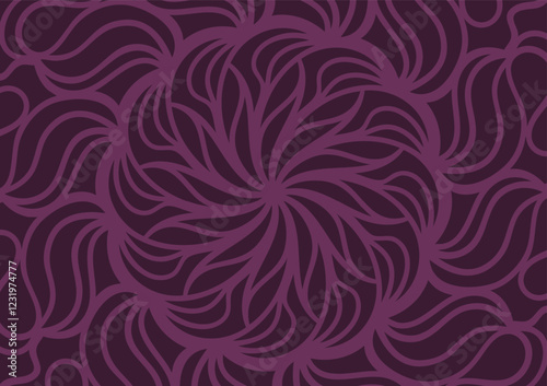 Circle purple mandala flower art background