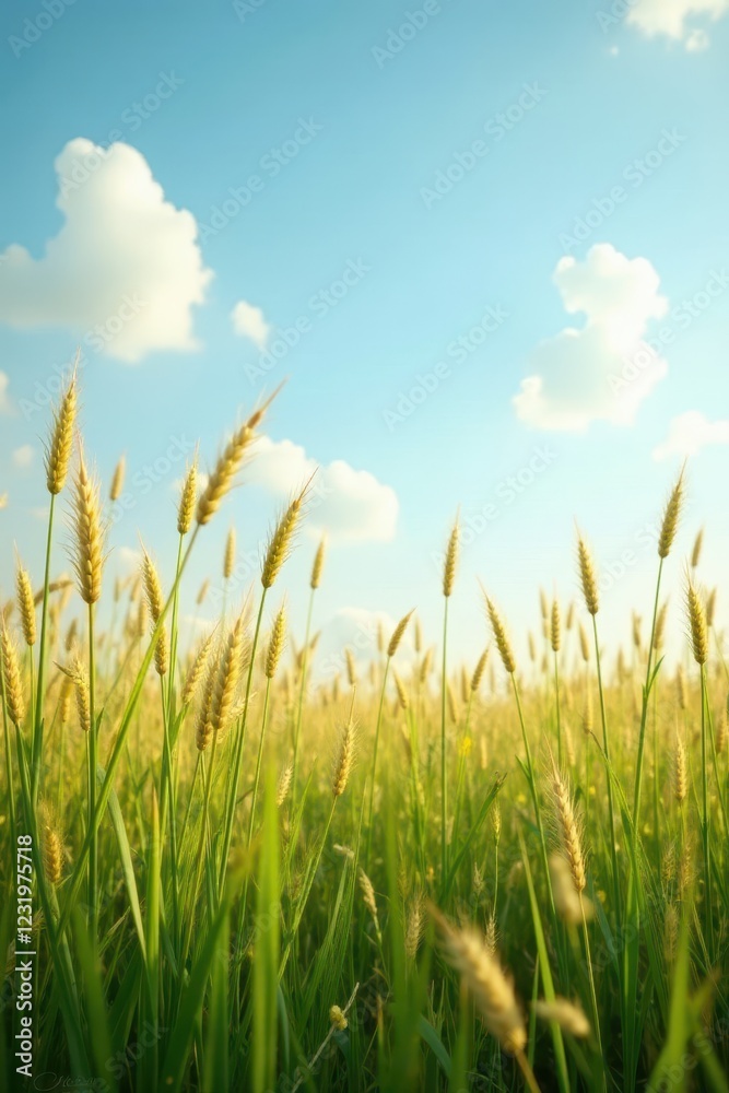 Wild, tall prairie grasses swaying gently in breeze, blade, texture Wild, tall prairie grasses swaying gently in breeze, blade, texture