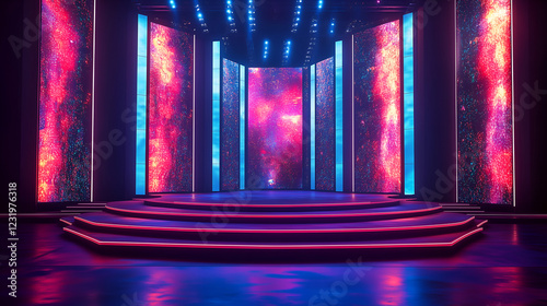 The Future of Performance A Dynamic Neon Stage Design