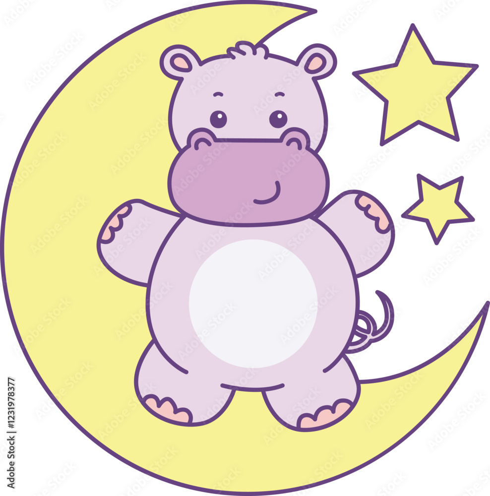 Cute hippo vector icon. Funny baby hippo animal series stock illustration. life of fluffy hippo designs. Cute hippo vector icon. Funny baby hippo animal series stock illustration. life of fluffy hippo designs.