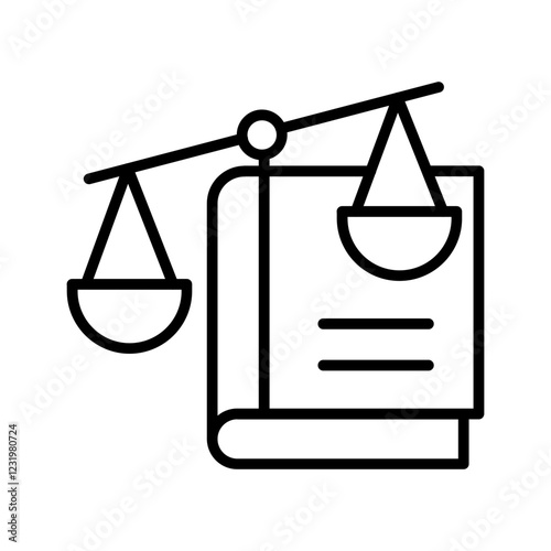 Law Book Vector Icon