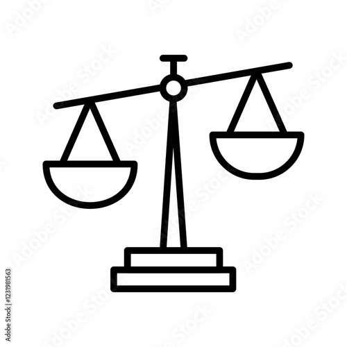 Scales of Justice Vector Icon