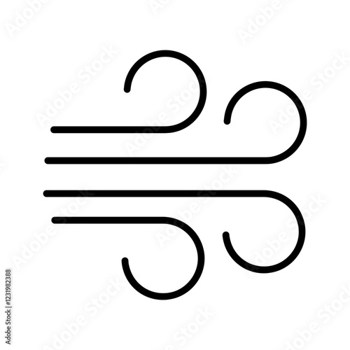 Windy Weather Vector Icon