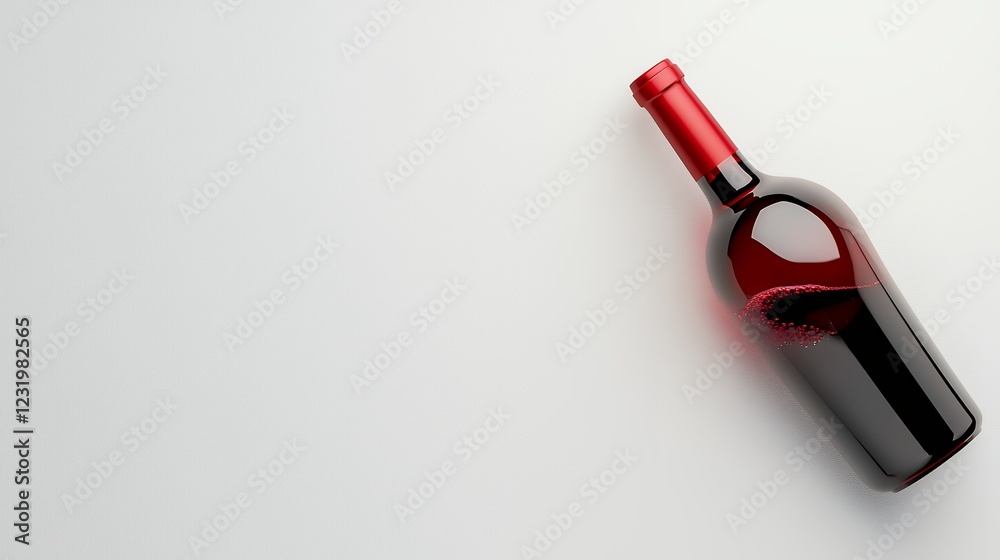 Red Wine Bottle on White Background Clean and Simple Product Photography Red Wine Bottle on White Background Clean and Simple Product Photography
