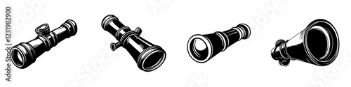 Different types of optical devices for observation and magnification found in nature and science
