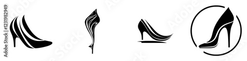 Elegant high heel shoe designs showcasing modern fashion aesthetics and creative styles