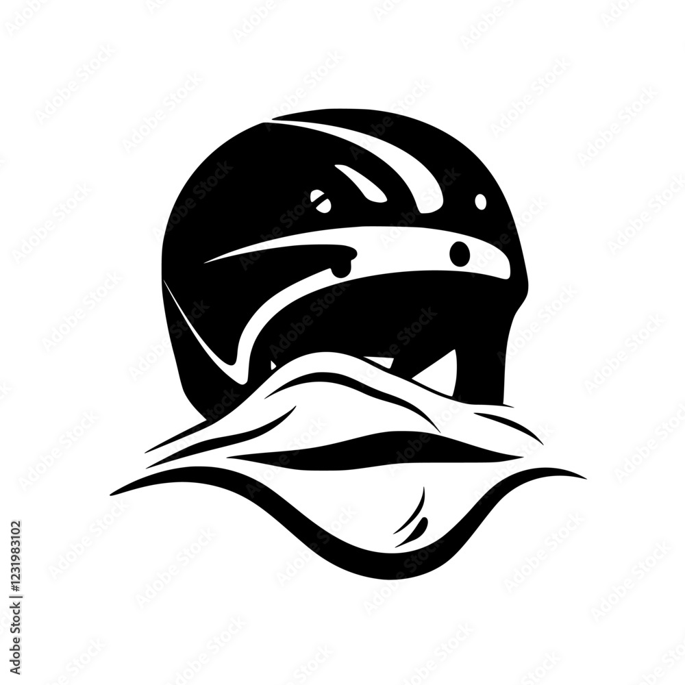 Helmet design featuring a cloth element for protection and style in outdoor sports Helmet design featuring a cloth element for protection and style in outdoor sports