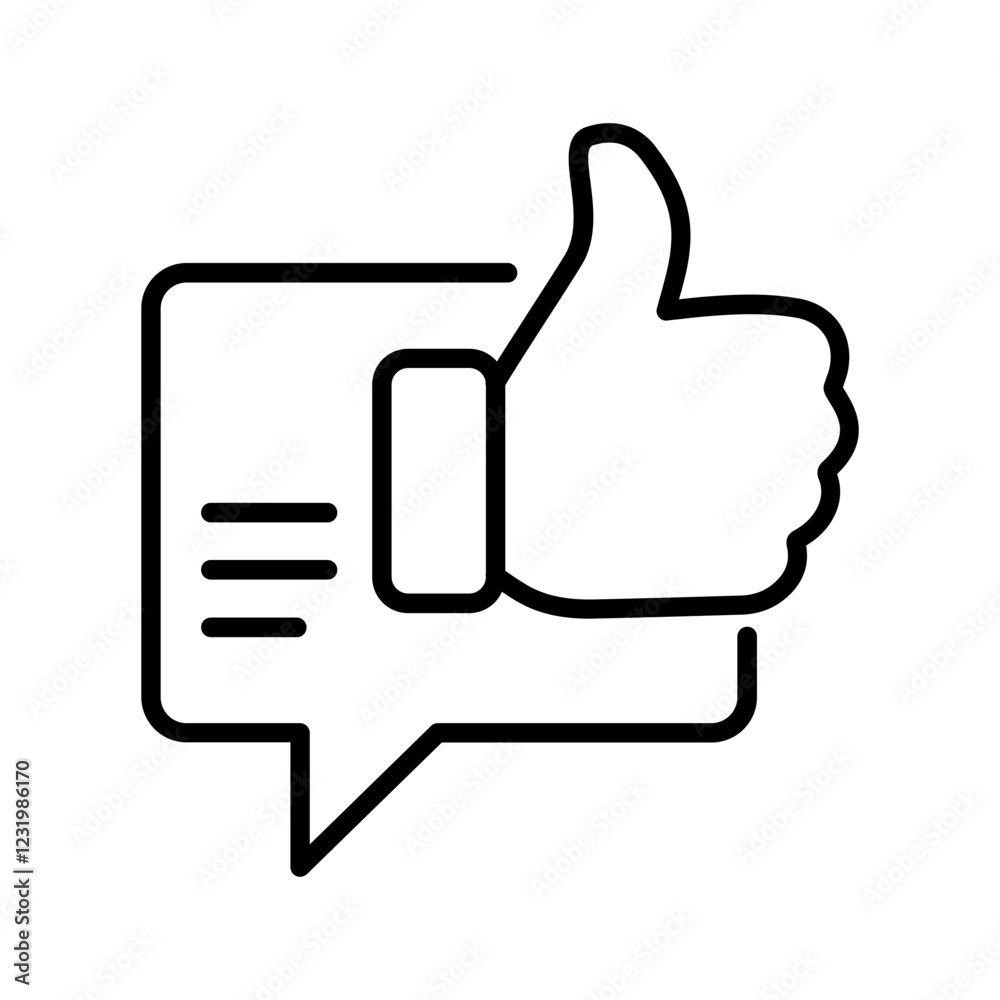 Obraz premium Positive Feedback Vector Icon