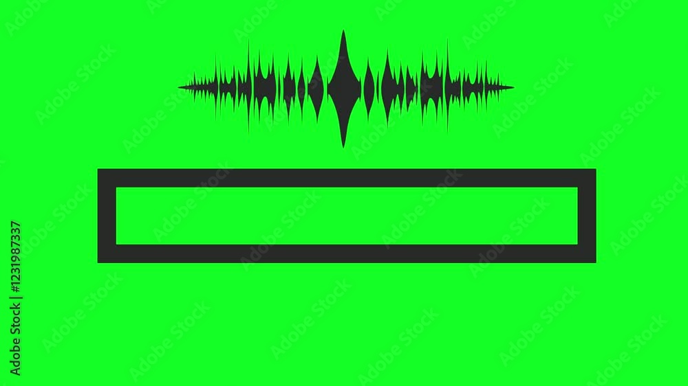 square shape animation music video opener in greenscreen background