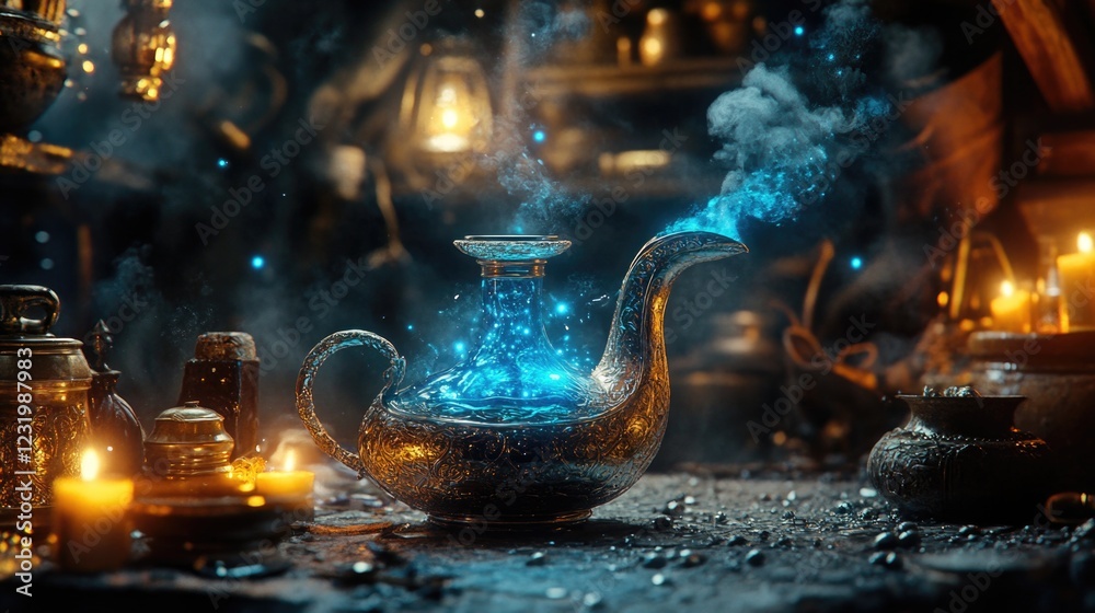 Teapot with Blue Smoke