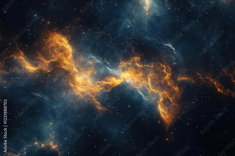 Fototapeta premium bioluminescent digital abstract with flowing plasma tendrils, deep space nebula colors swirling in cosmic dance, volumetric lighting effects